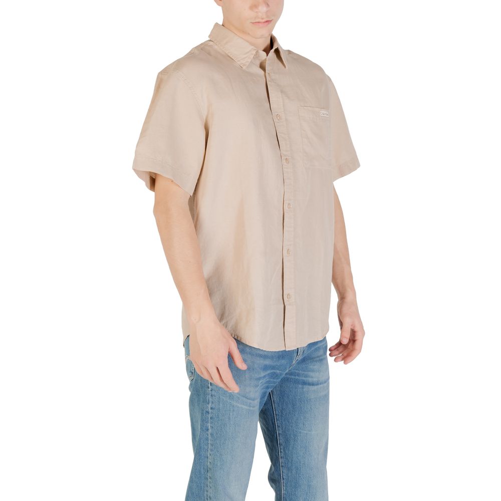 Beige Linen Shortsleeve