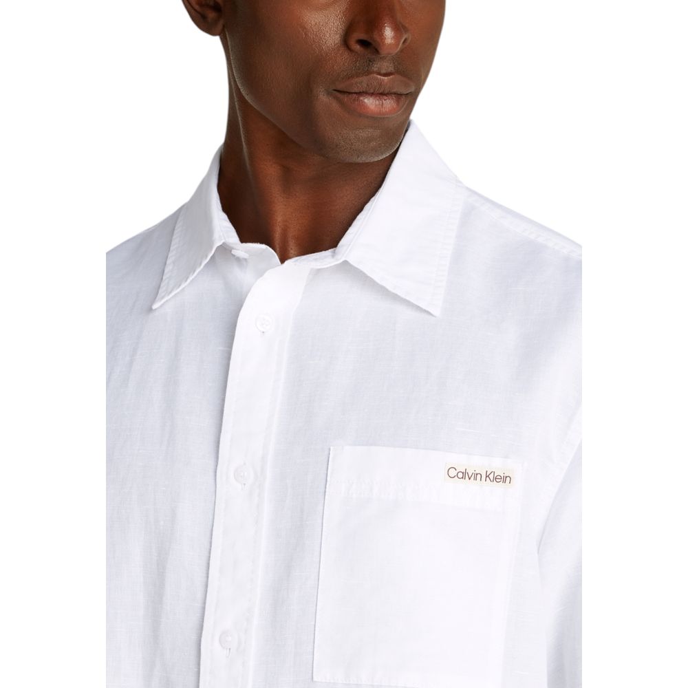 White Linen Shortsleeve