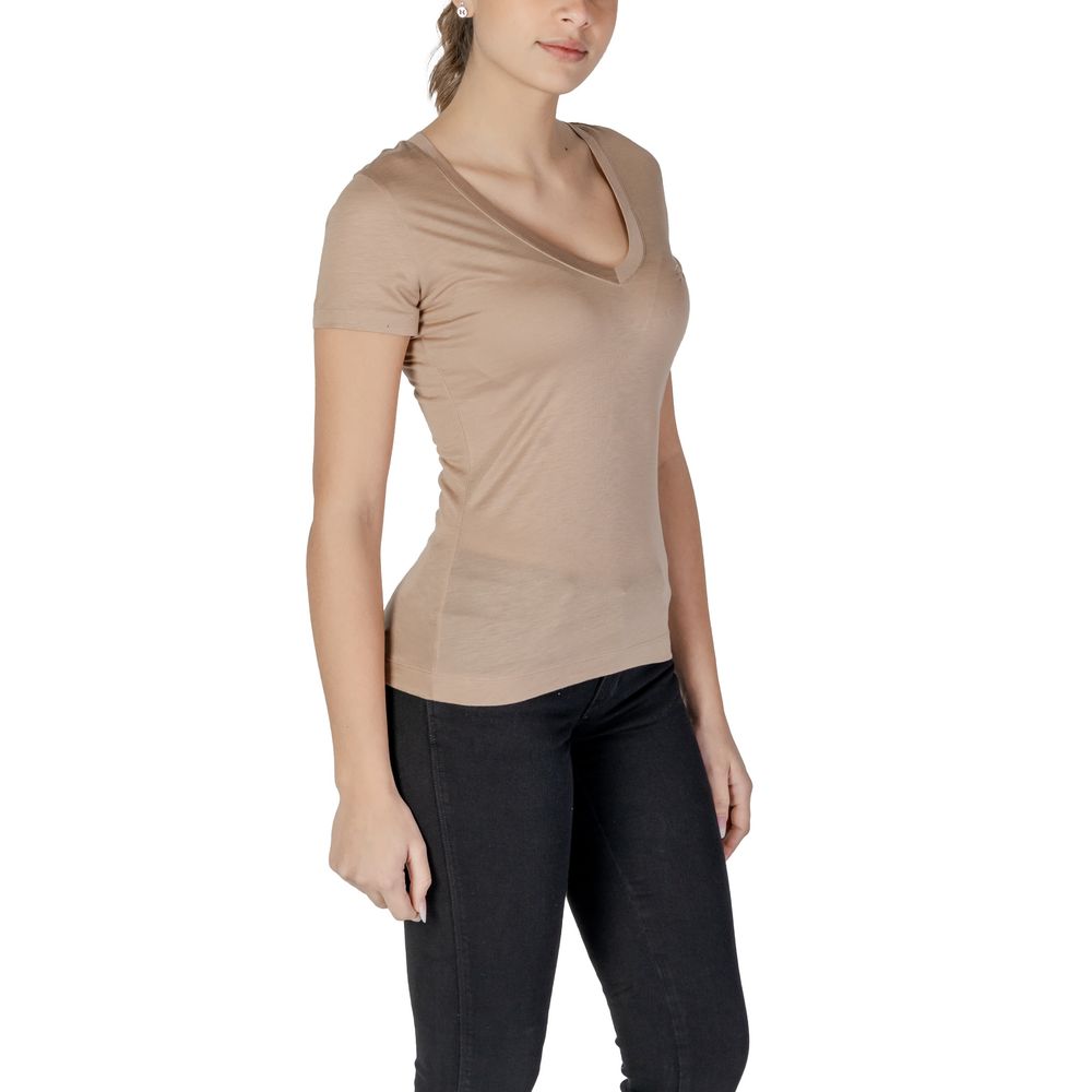 Beige Lyocell T-Shirt
