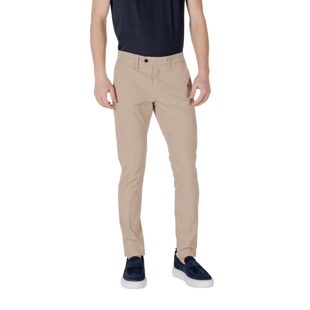Beige Cotton Skinny Pant