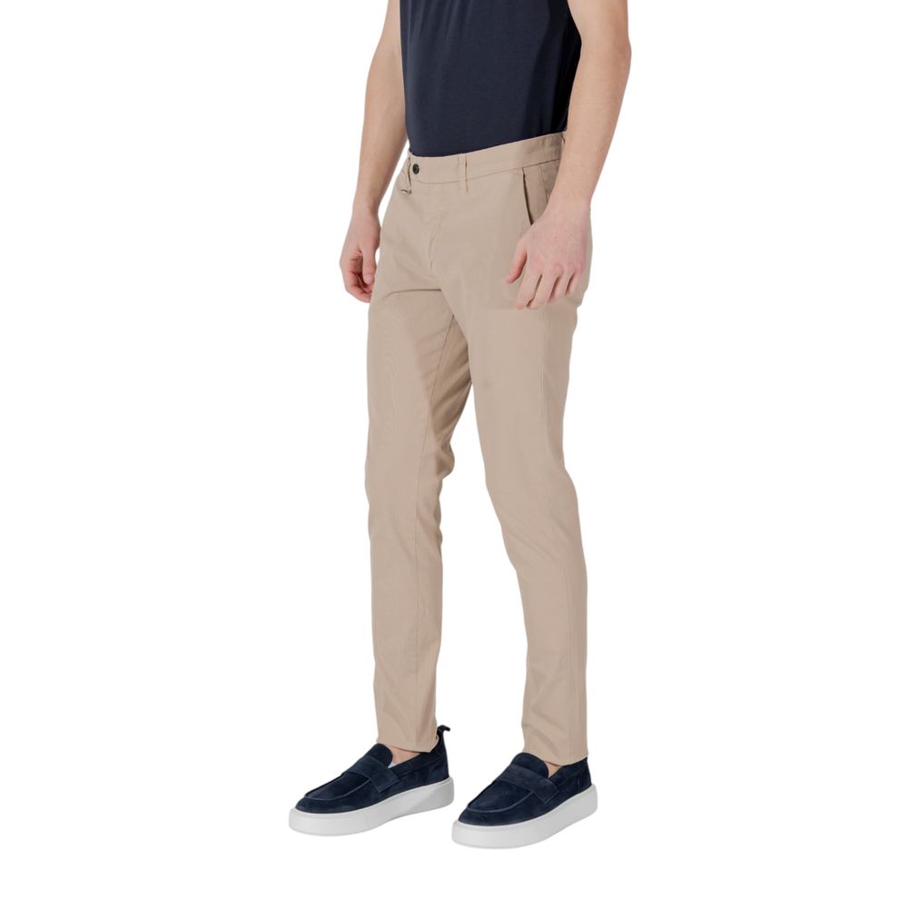 Beige Cotton Skinny Pant