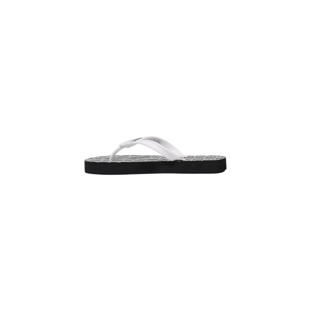 Black And White Rubber Flip-Flop Sandal