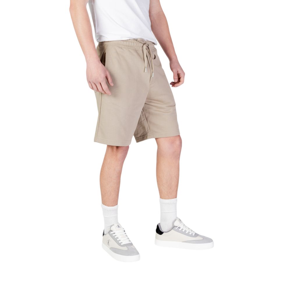 Beige Cotton Bermuda