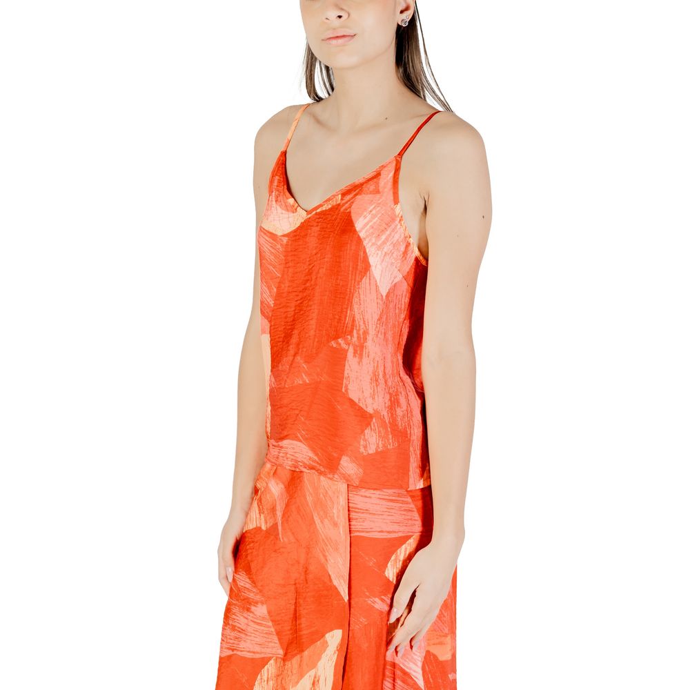 Red Polyamide Top