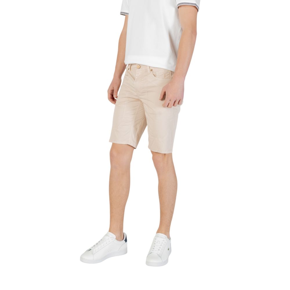 Beige Cotton Bermuda