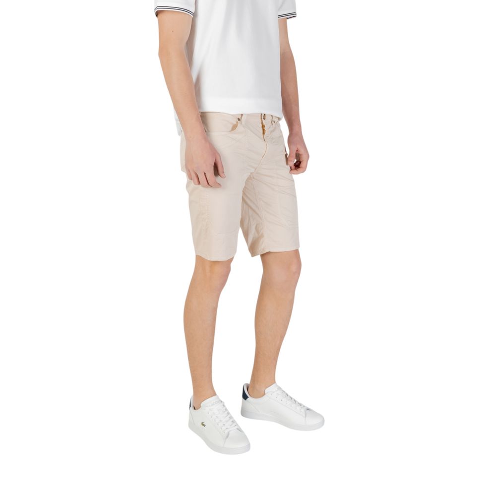 Beige Cotton Bermuda