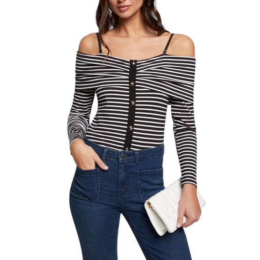 Black And White Viscose Long Sleeve