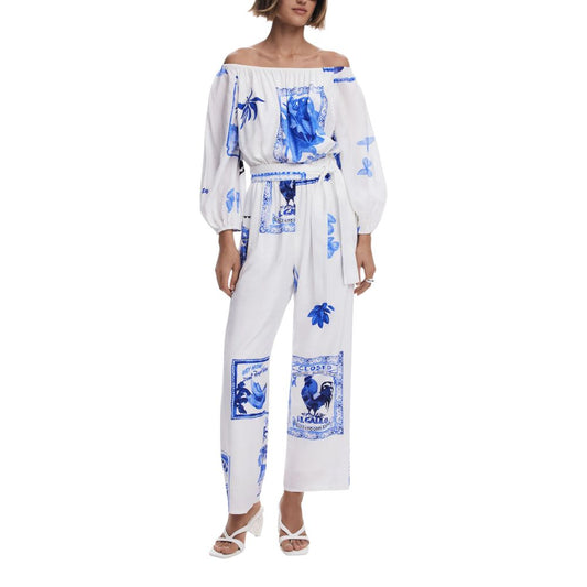 White Viscose Jumpsuit