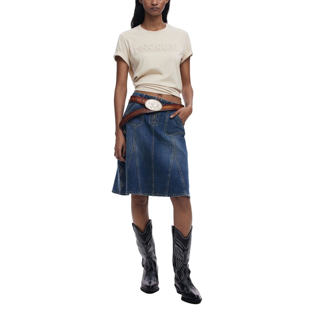 Beige Cotton T-Shirt