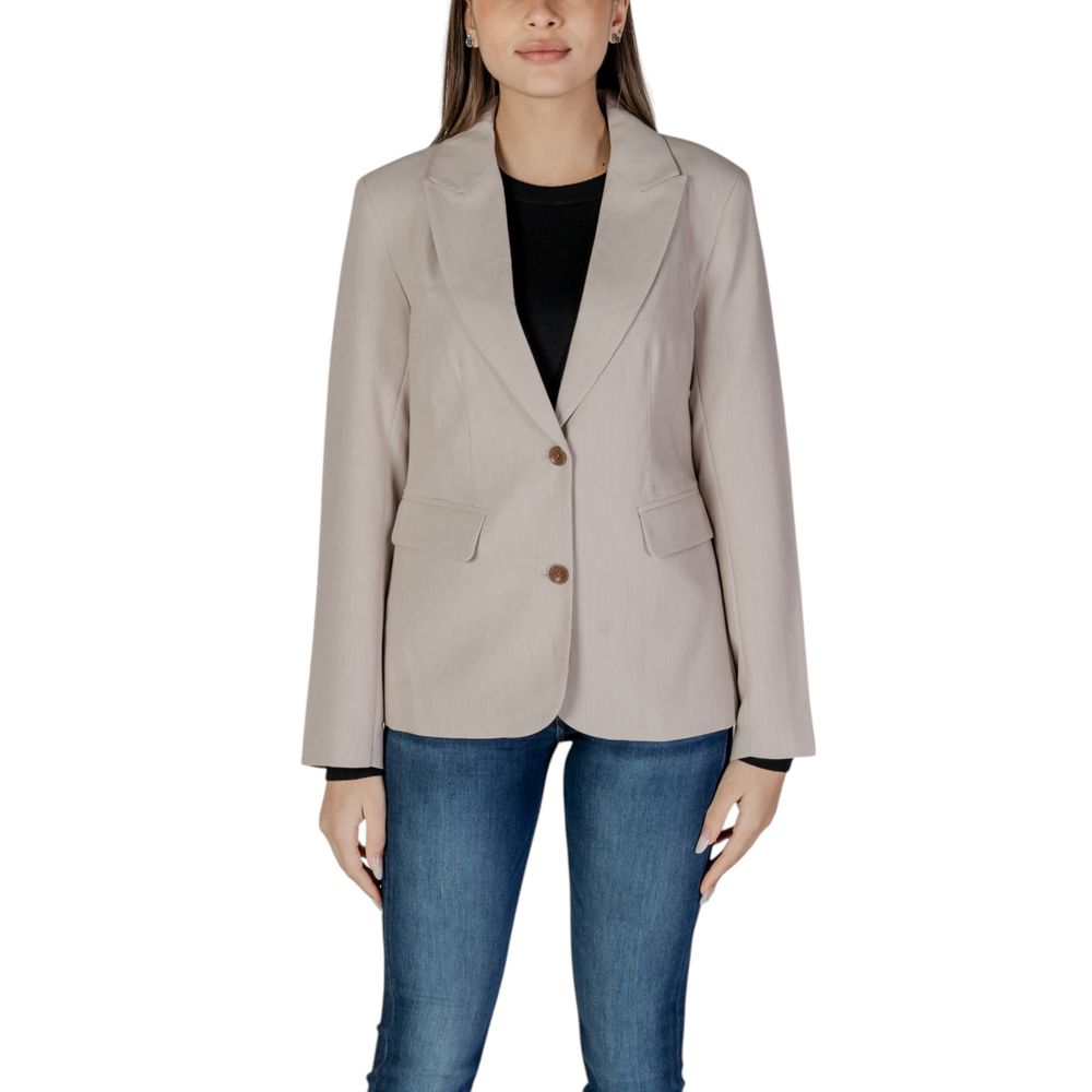 Beige Recycled Polyester Blazer