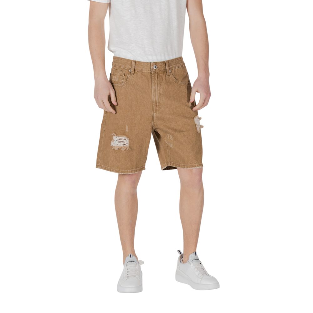 Beige Cotton Bermuda