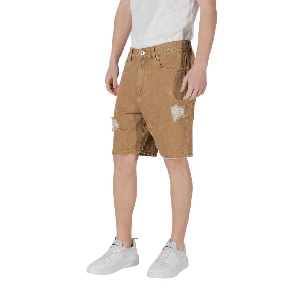 Beige Cotton Bermuda