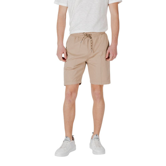 Beige Cotton Bermuda