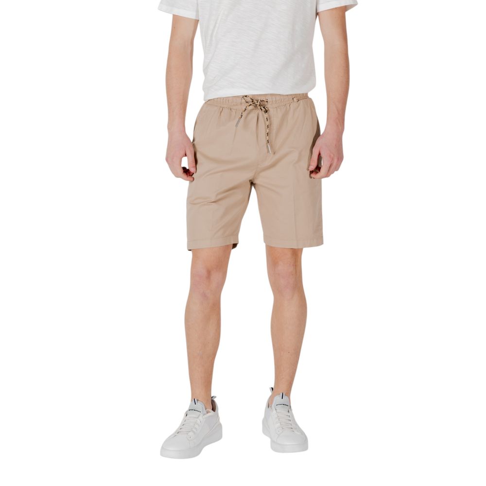 Beige Cotton Bermuda