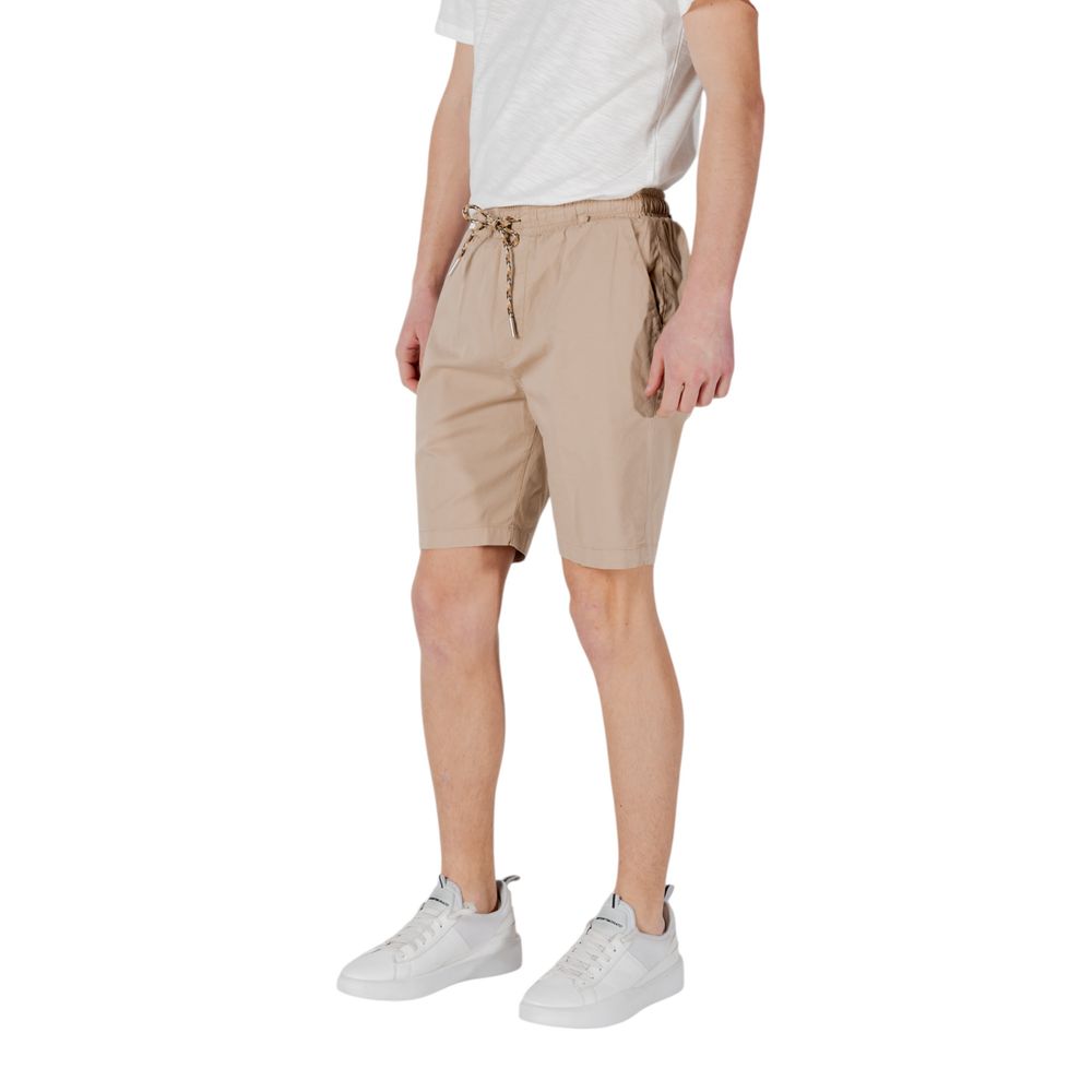 Beige Cotton Bermuda