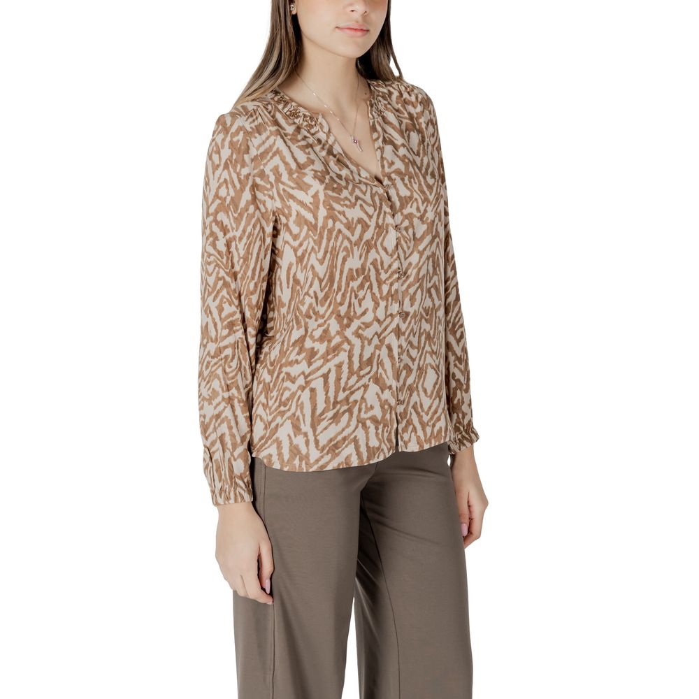 Beige Viscose Blouse