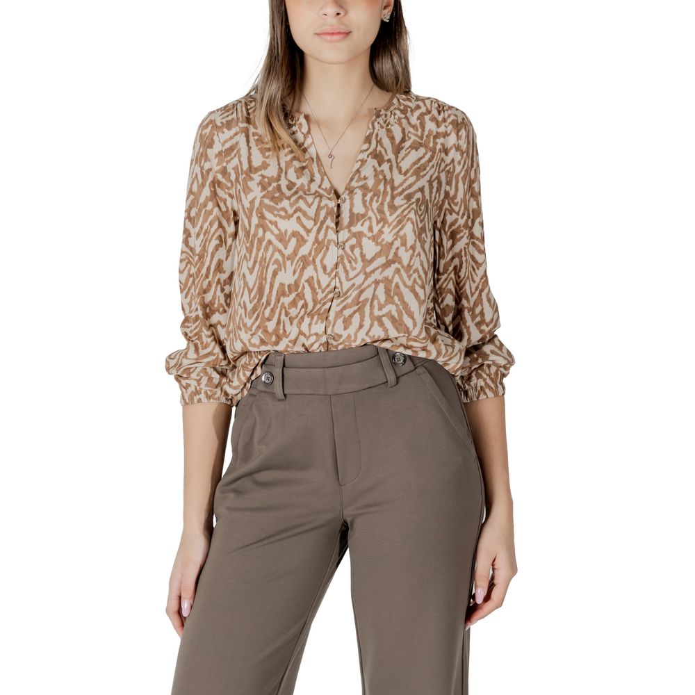Beige Viscose Blouse