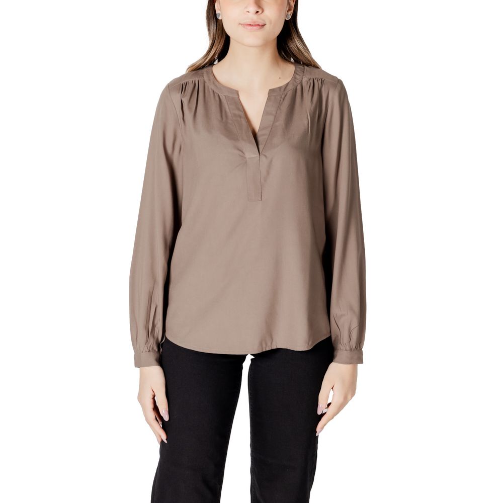 Beige Viscose Blouse