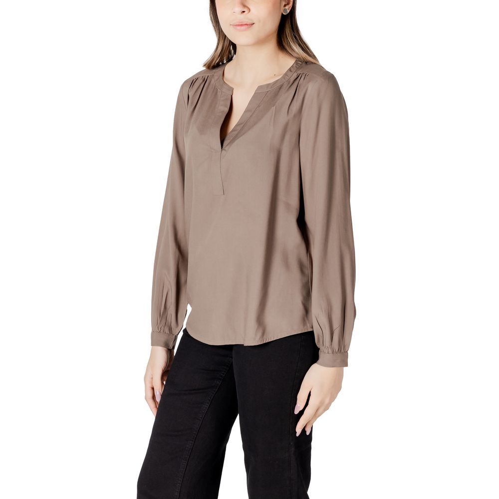 Beige Viscose Blouse