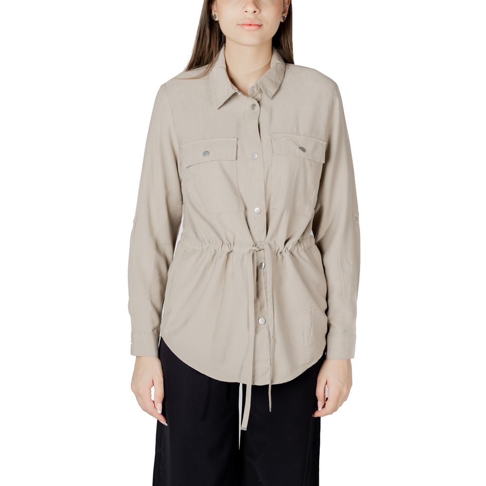 Beige Viscose Shirt