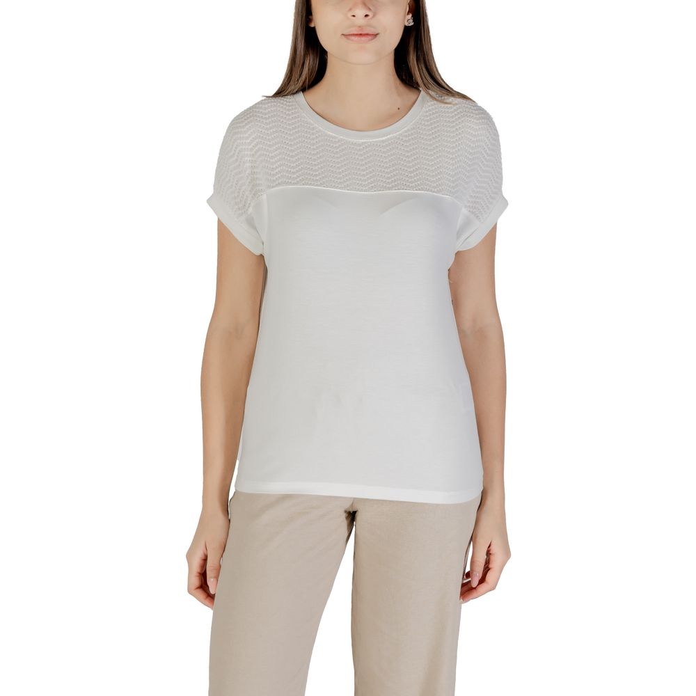 White Viscose T-Shirt