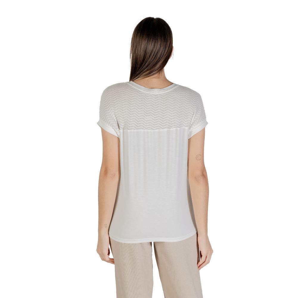 White Viscose T-Shirt