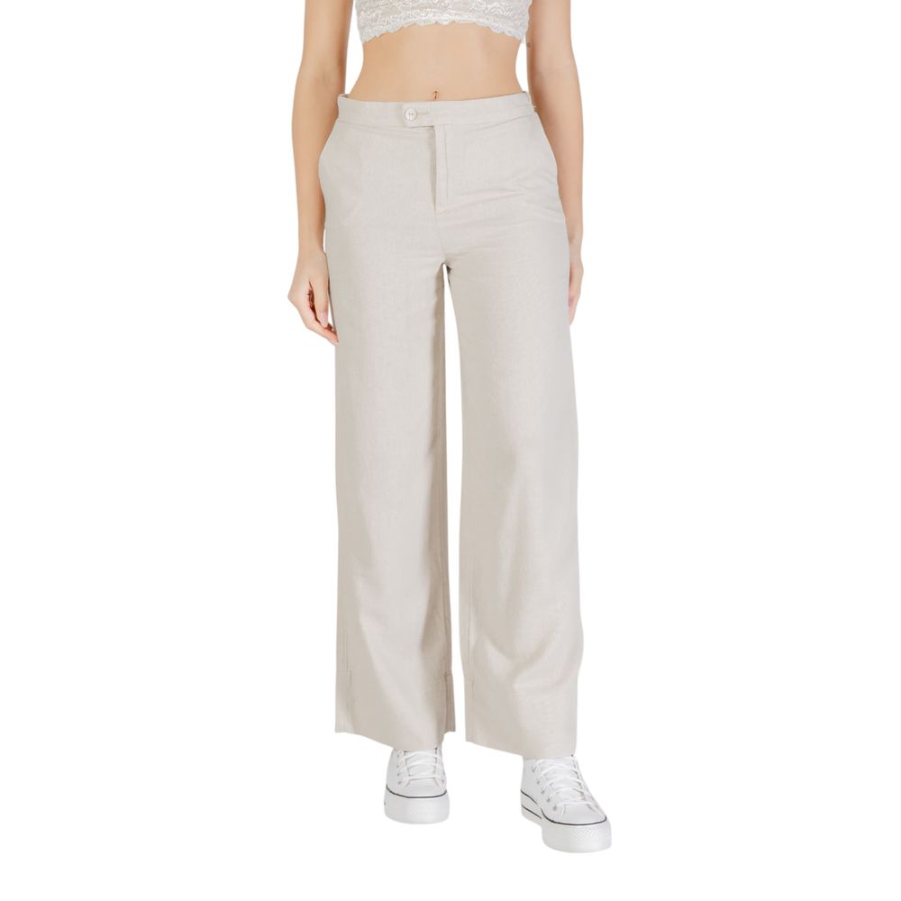 Beige Viscose Pant