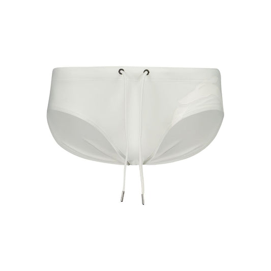 White Elastane Swimwear