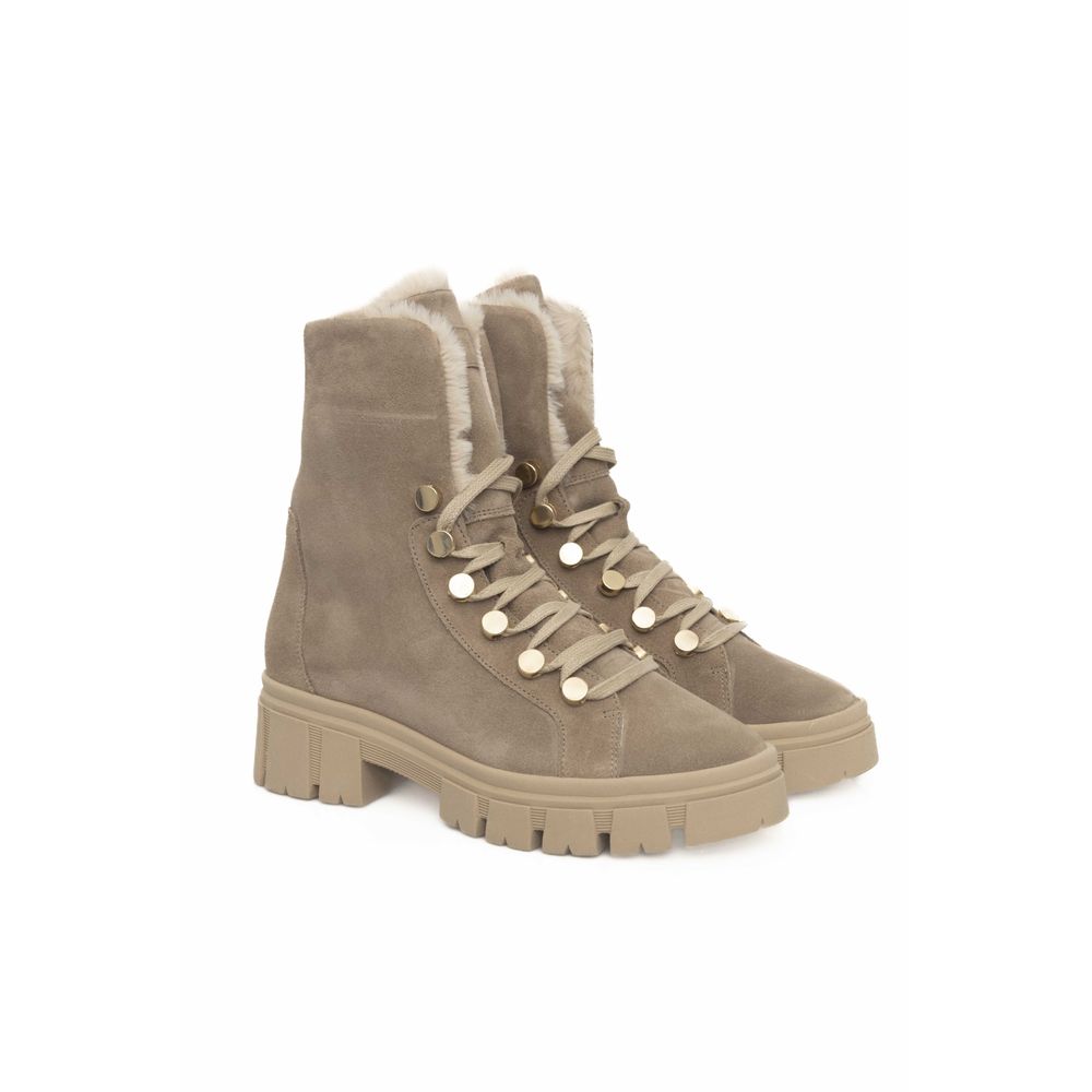 Beige Cowhide Boot