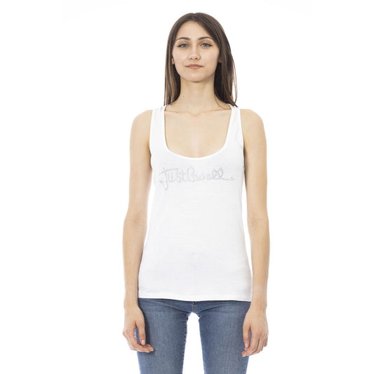 White Viscose Tank Top