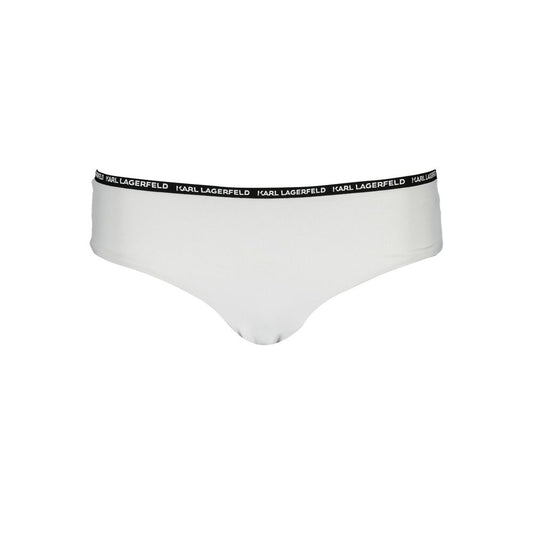 White Elastane Swimwear