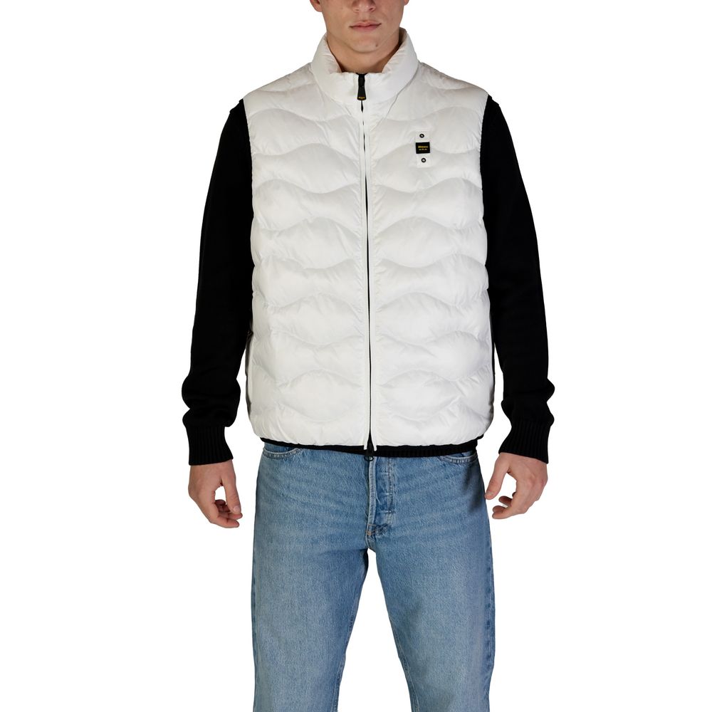 White Polyamide Sleveless Jacket