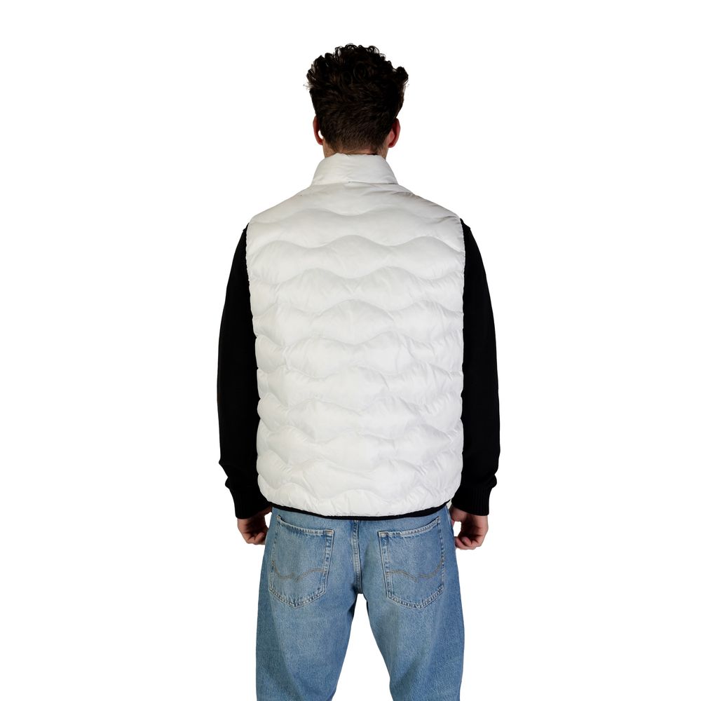White Polyamide Sleveless Jacket