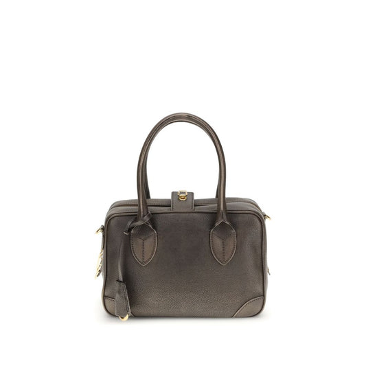 VITA BAG TREATED LEATHER BODY GOLD METAL