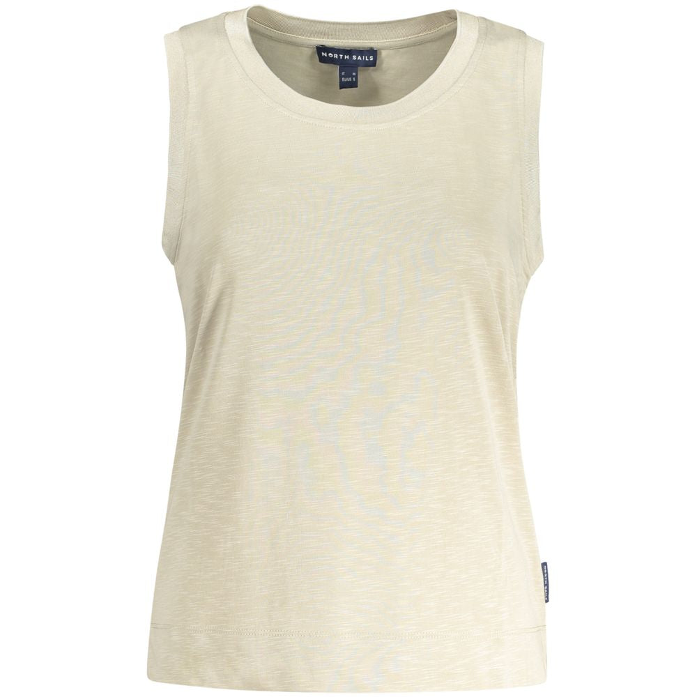 Beige Polyester Tank Top