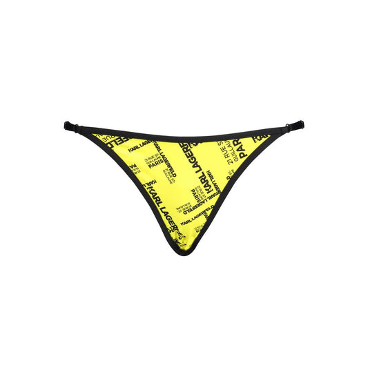 Yellow Elastane Swimwear