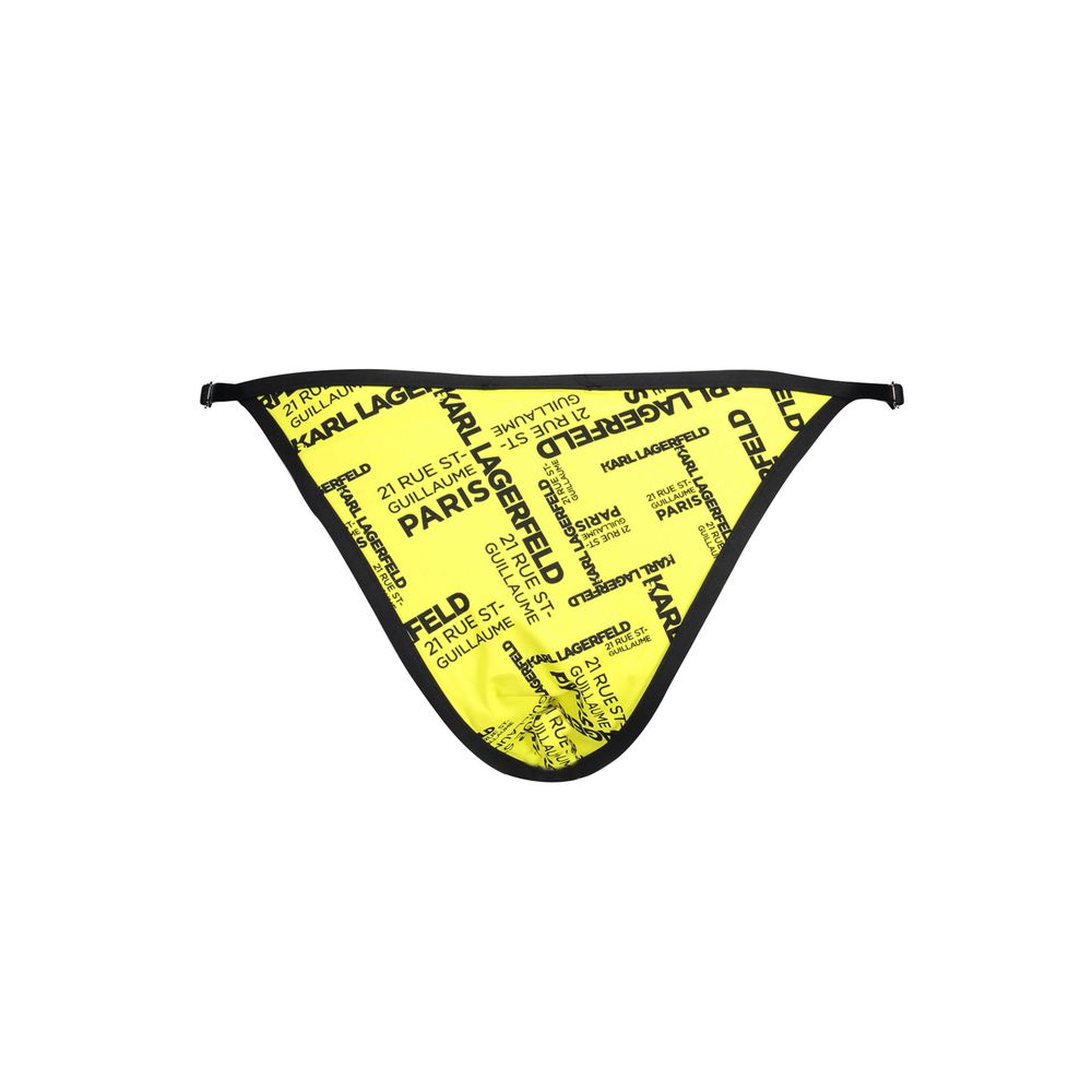 Yellow Elastane Swimwear