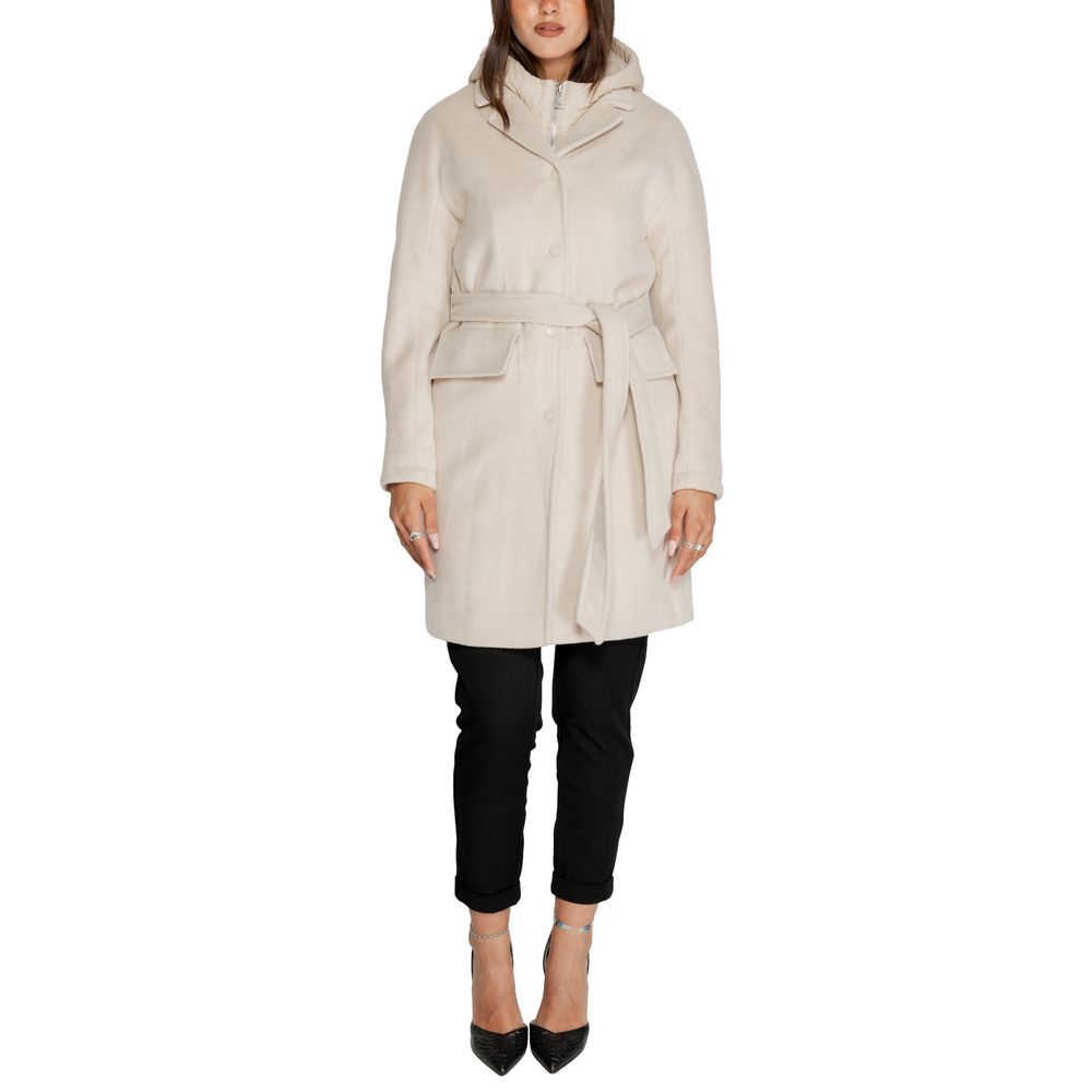 Beige Polyester Coat