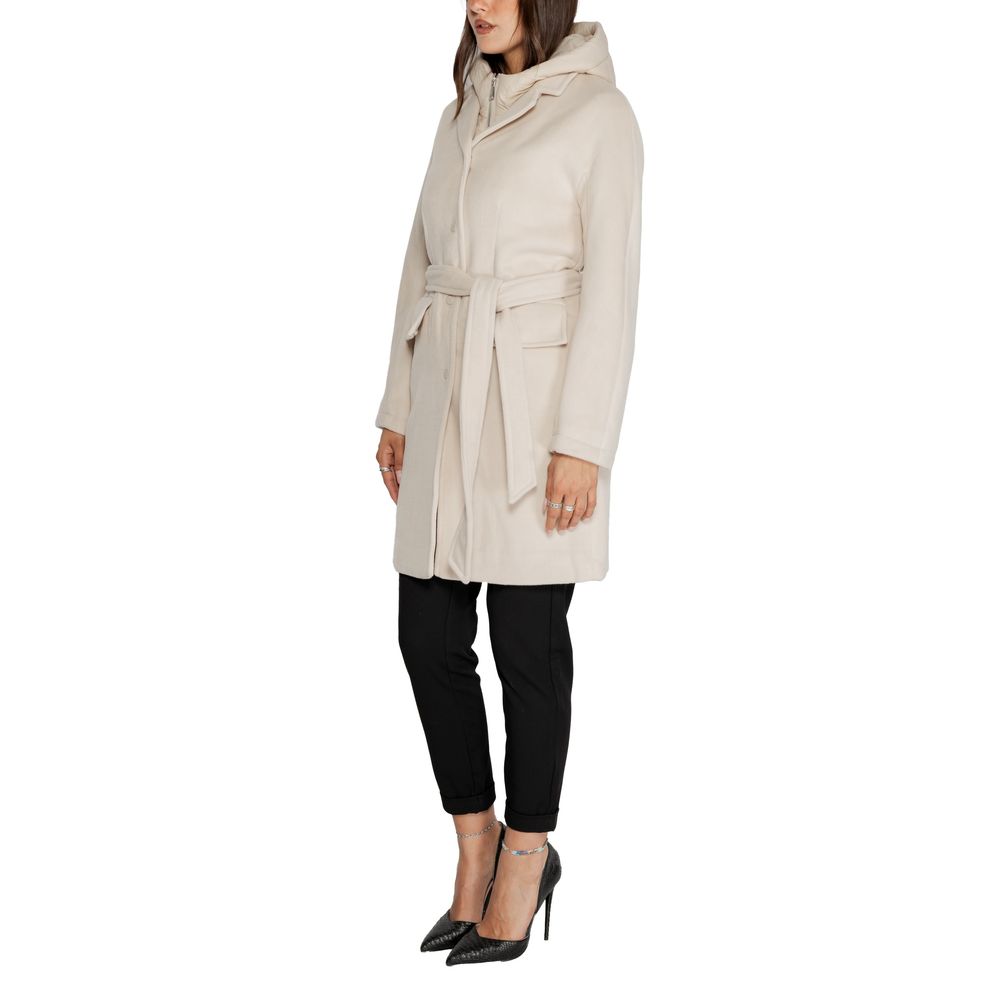 Beige Polyester Coat