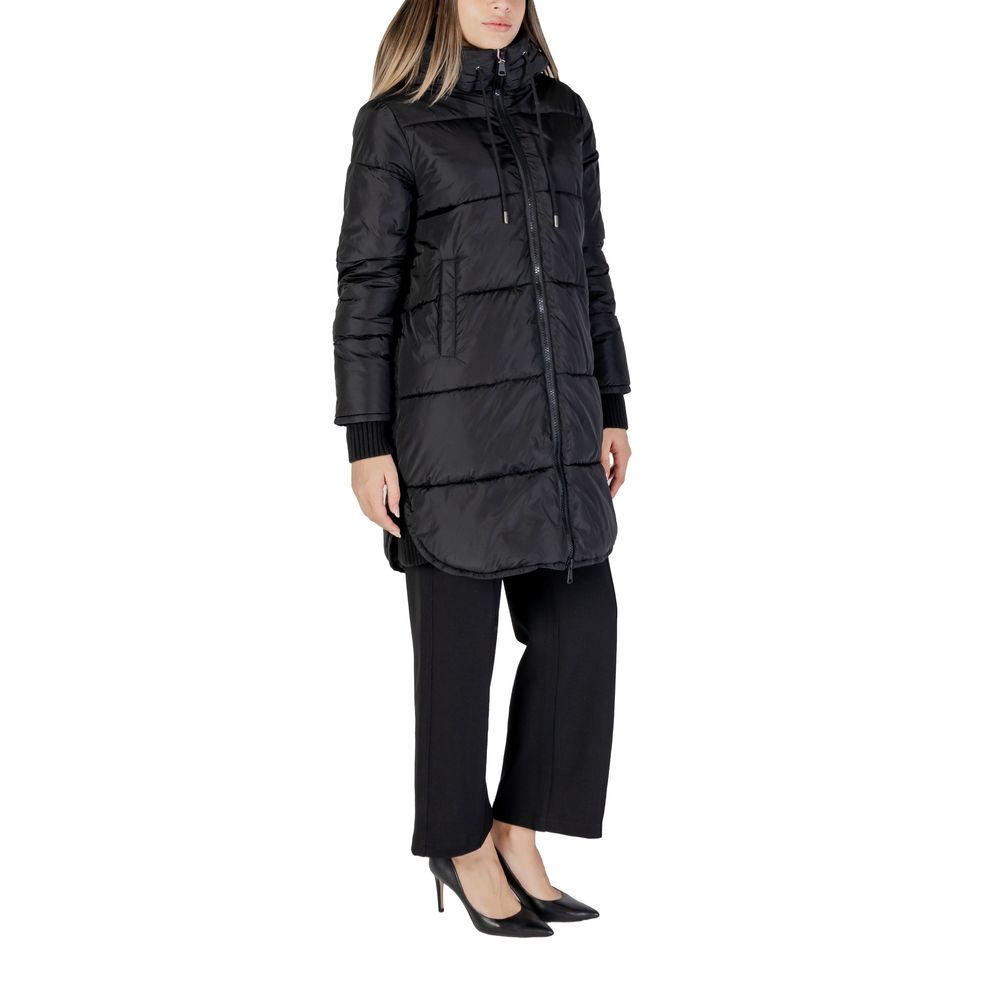 Black Polyester Jackets & Coat