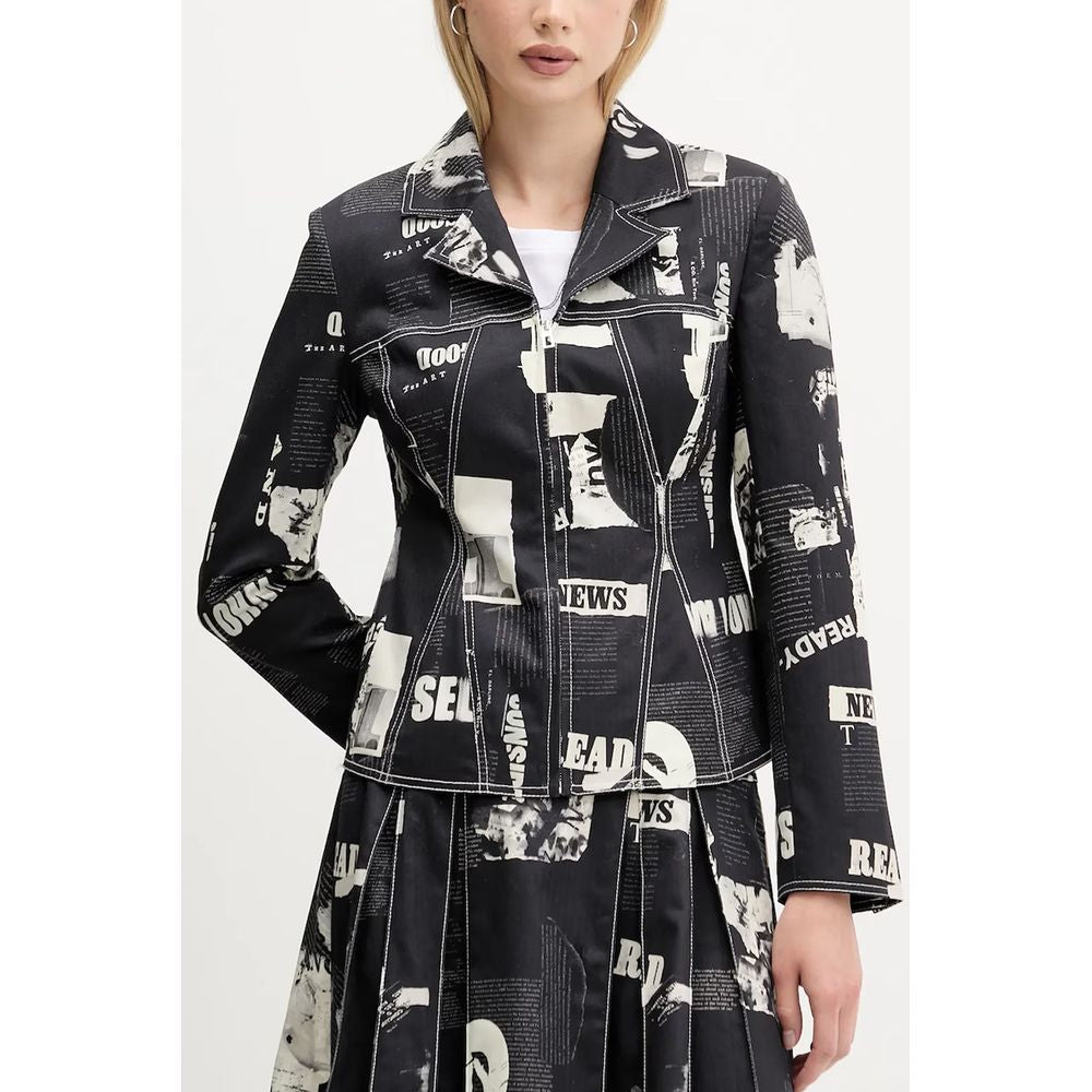 Black Cotton Jackets & Coat