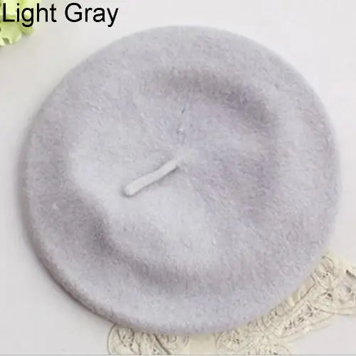 Fashion Classic Solid Color Winter French Style Beret Artist Hat Wool Felt Casual Women Cap Comfortable Xmas Gift Spring Autumn
