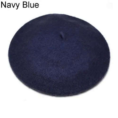Fashion Classic Solid Color Winter French Style Beret Artist Hat Wool Felt Casual Women Cap Comfortable Xmas Gift Spring Autumn