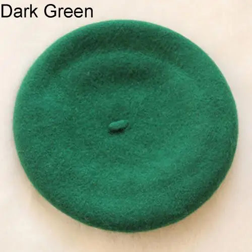 Fashion Classic Solid Color Winter French Style Beret Artist Hat Wool Felt Casual Women Cap Comfortable Xmas Gift Spring Autumn
