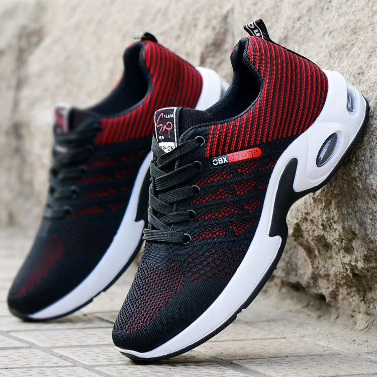 lace-up running shoes