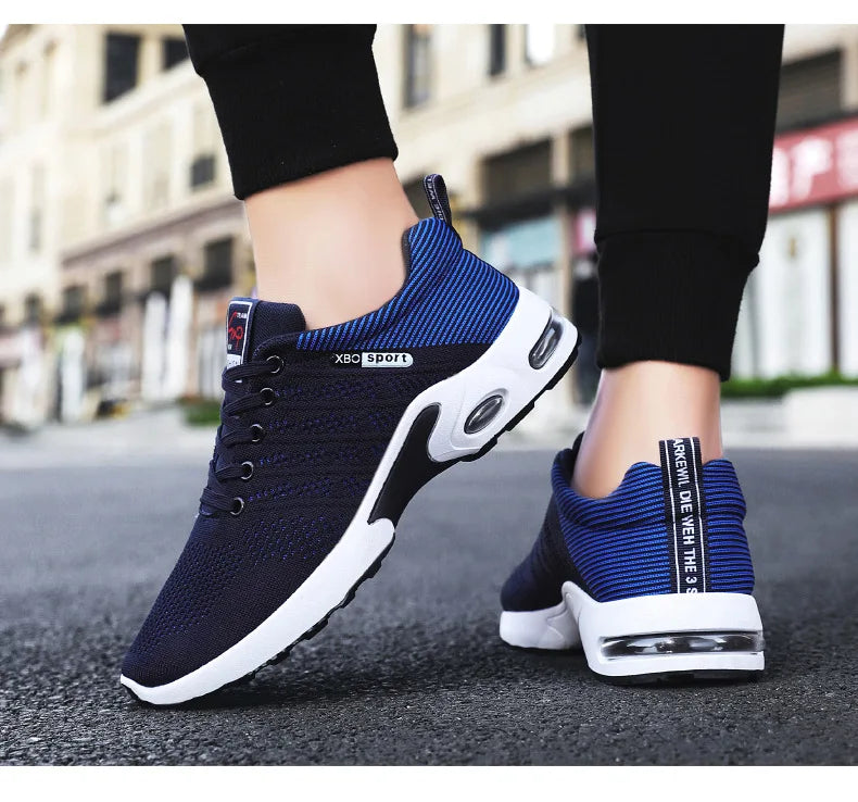 lace-up running shoes