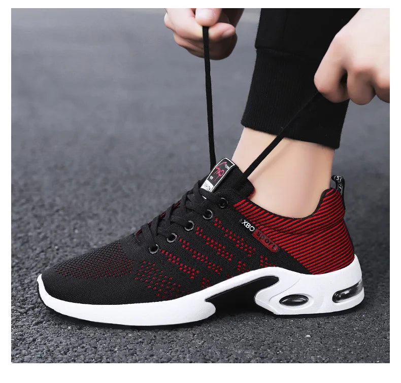 lace-up running shoes