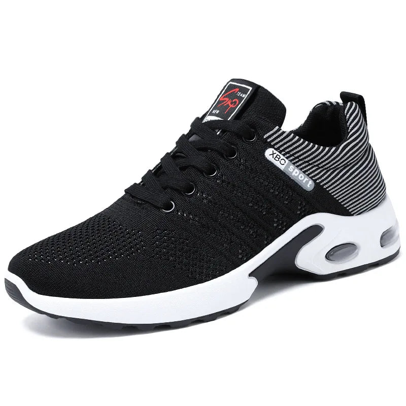 lace-up running shoes