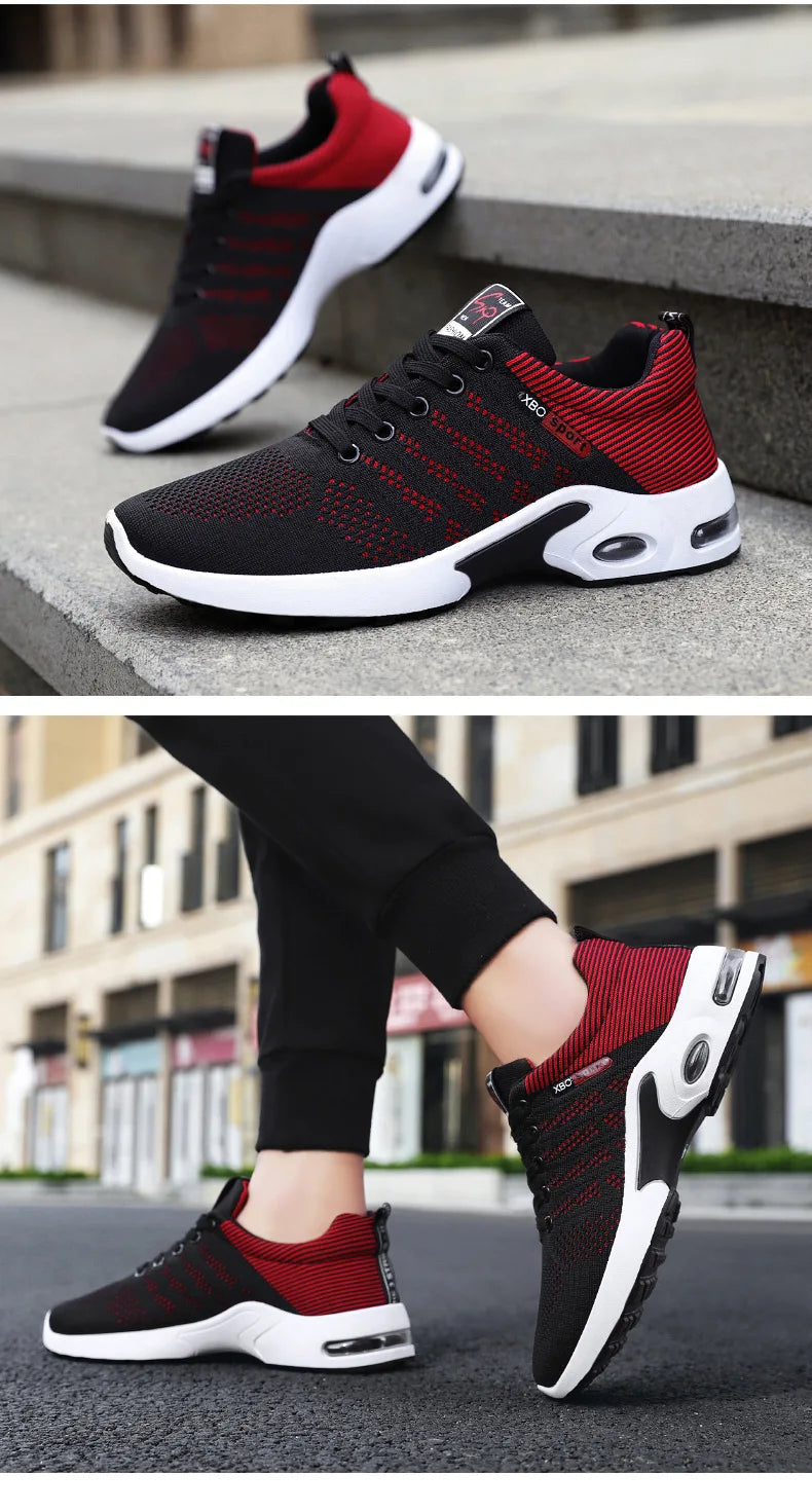 lace-up running shoes