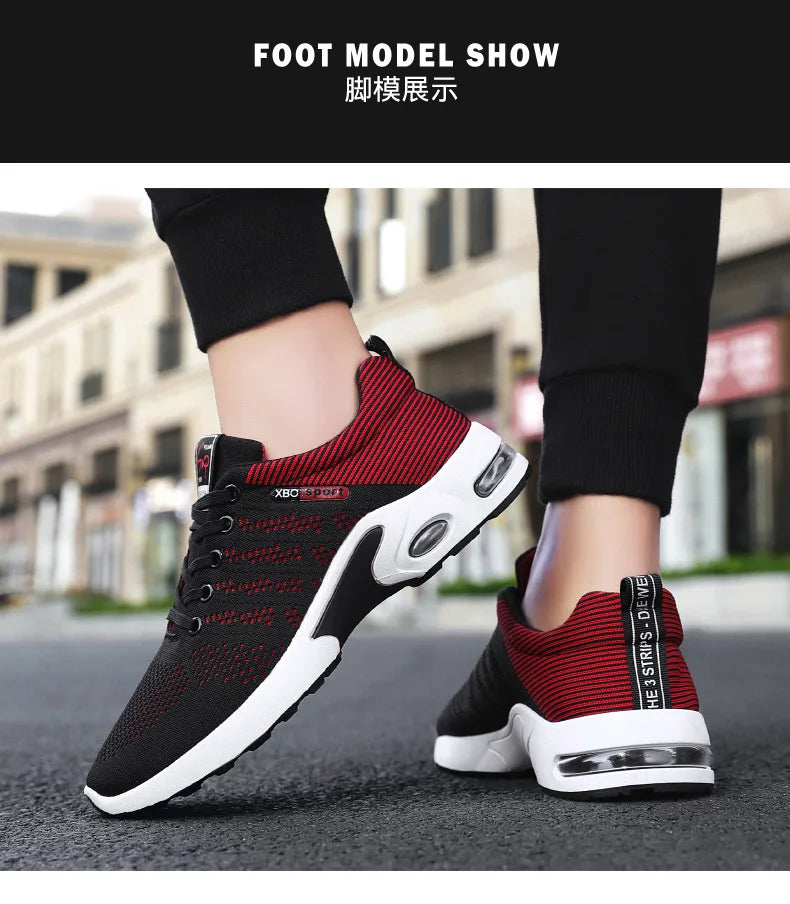 lace-up running shoes